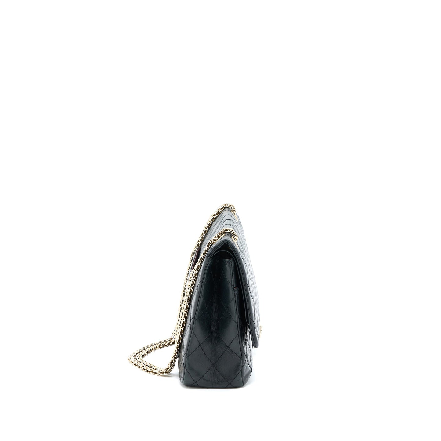 Chanel 2.55 227 Maxi Reissue Flap Bag Aged Calfskin Black L