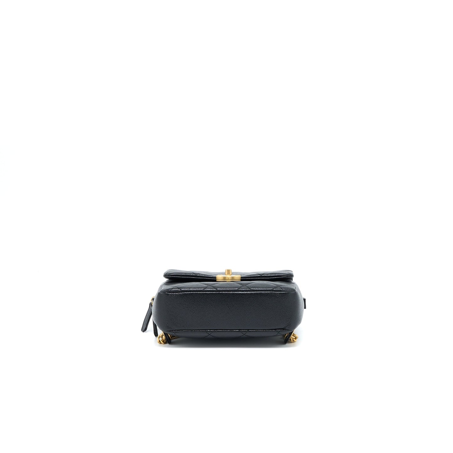 Chanel 22P Flap Backpack Caviar Black Brushed  (Microchip)