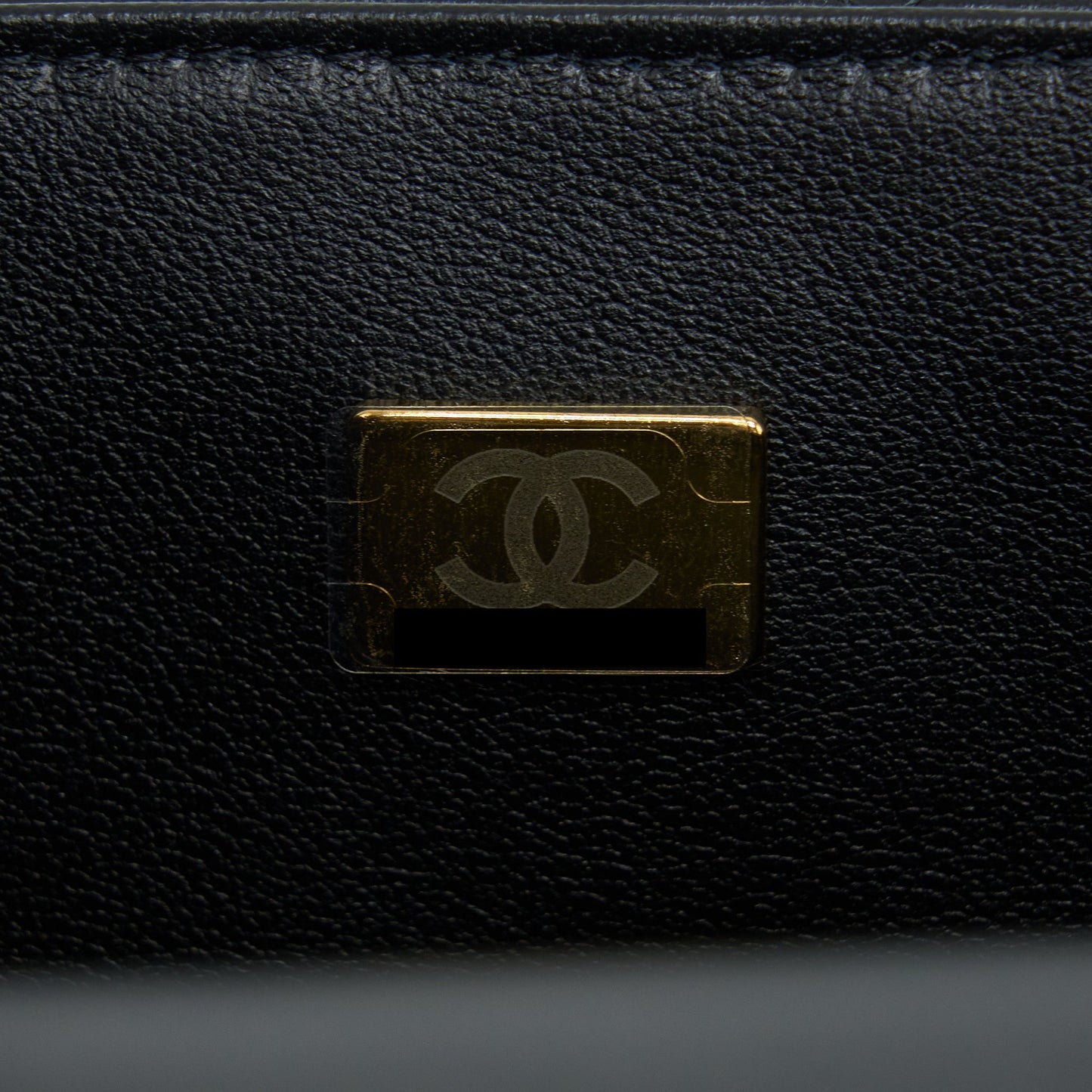 Chanel Top Handle Mini Rectangular Flap Bag Lambskin Black L