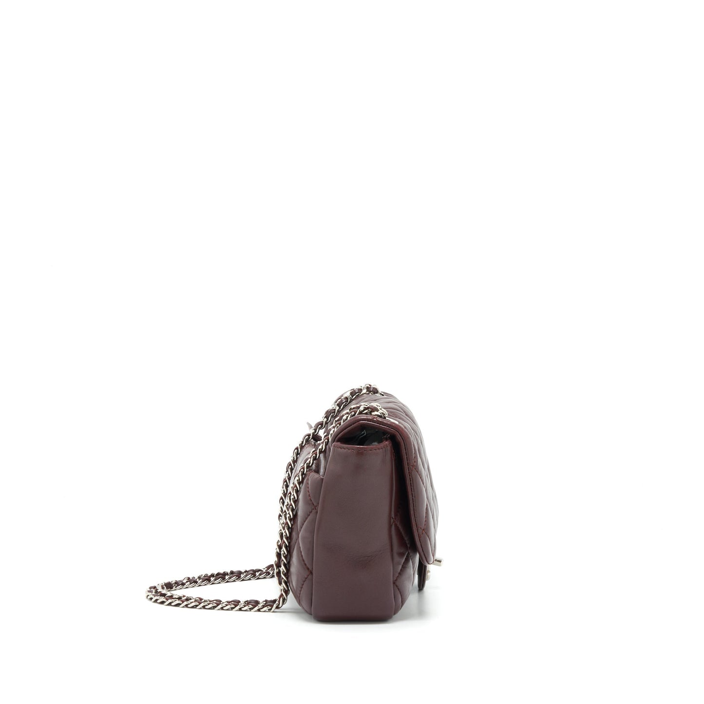 Chanel Coco Rain Flap Bag Lambskin Burgundy