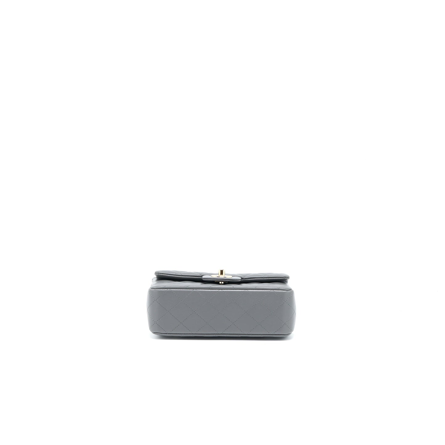 Chanel Top handle Mini Rectangular Flap Bag Lambskin Grey L (Microchip)