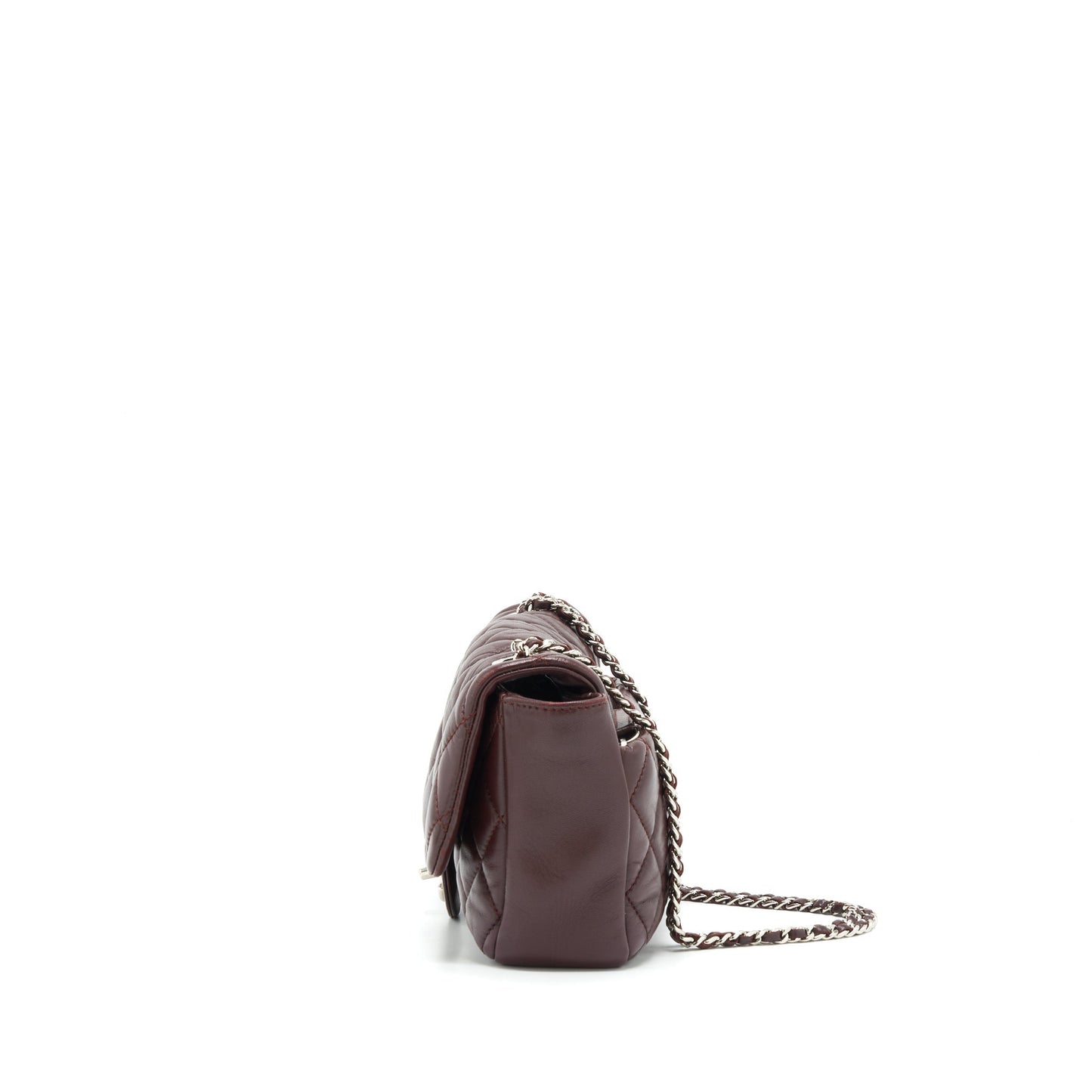 Chanel Coco Rain Flap Bag Lambskin Burgundy