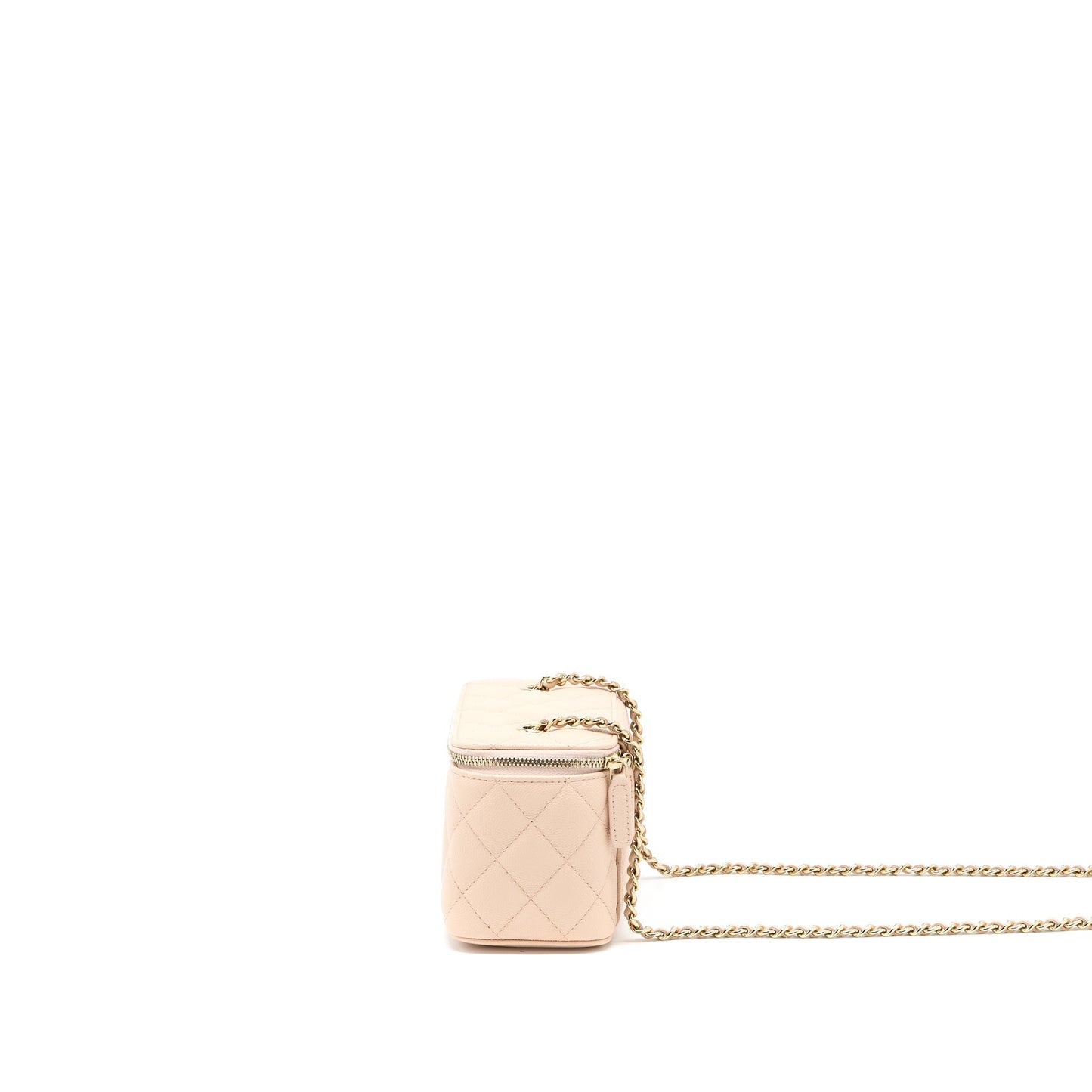 Chanel Long Vanity Case Caviar Light Pink L