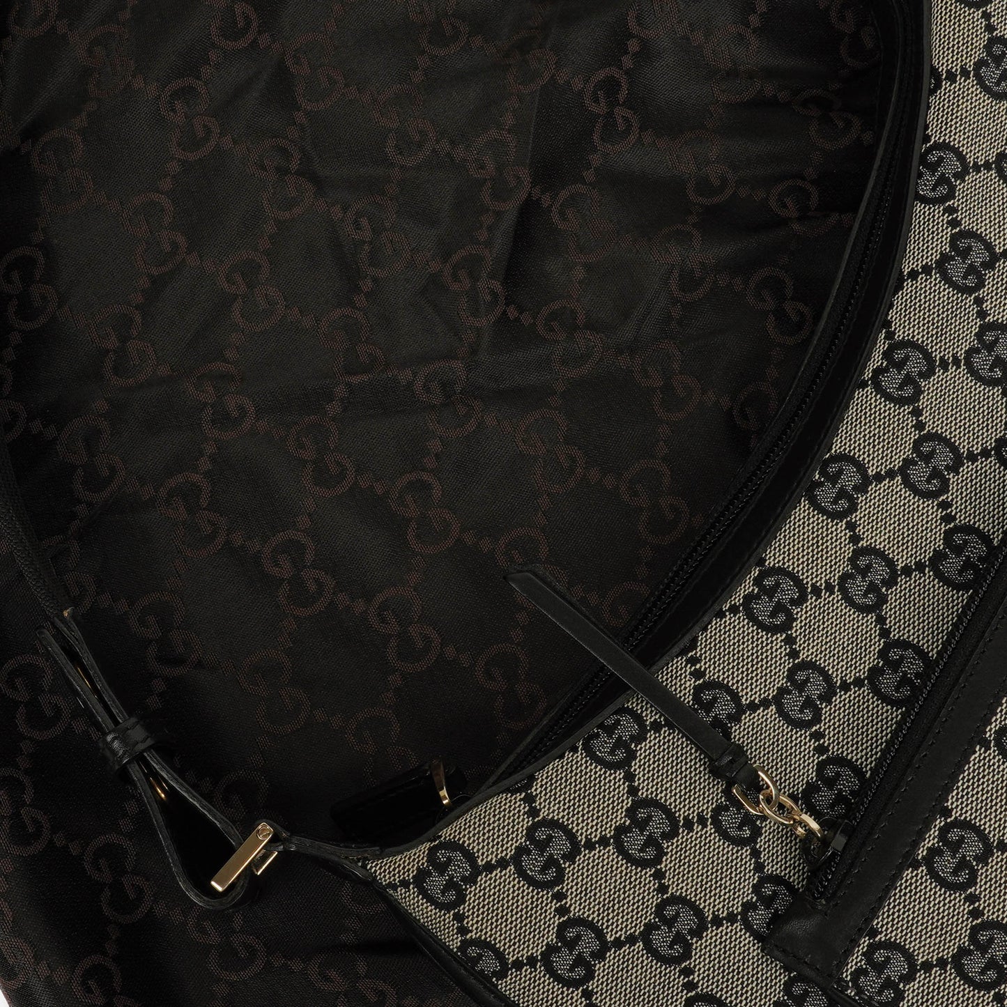 Gucci Monogram Canvas Hobo Bag