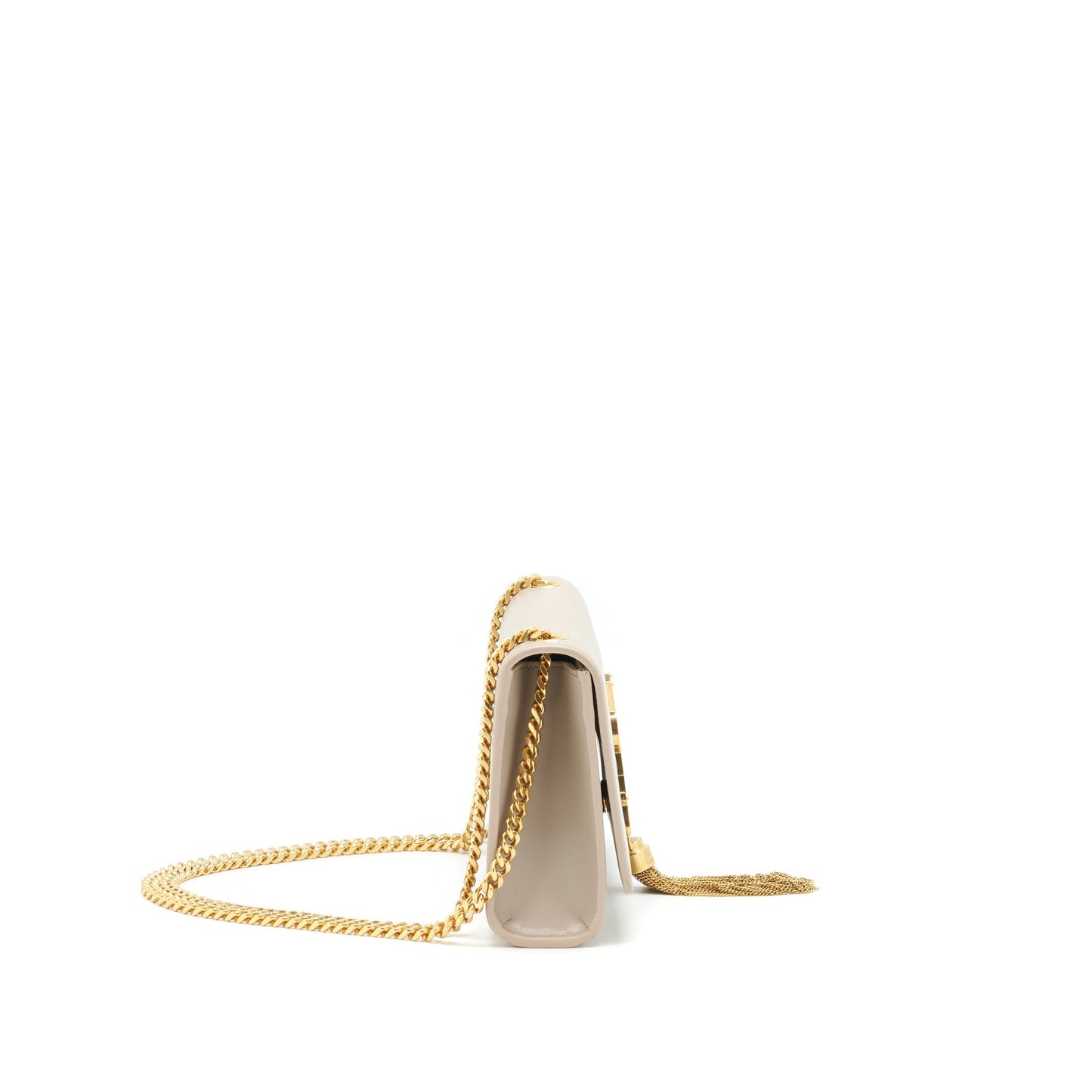 Saint Laurent kate Purse with Tassel beige