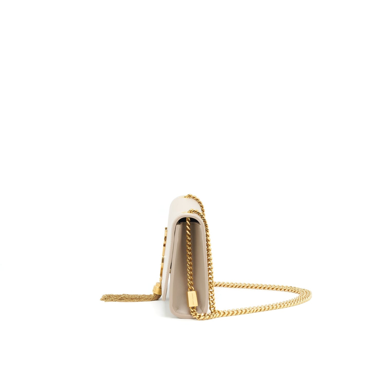 Saint Laurent kate Purse with Tassel beige