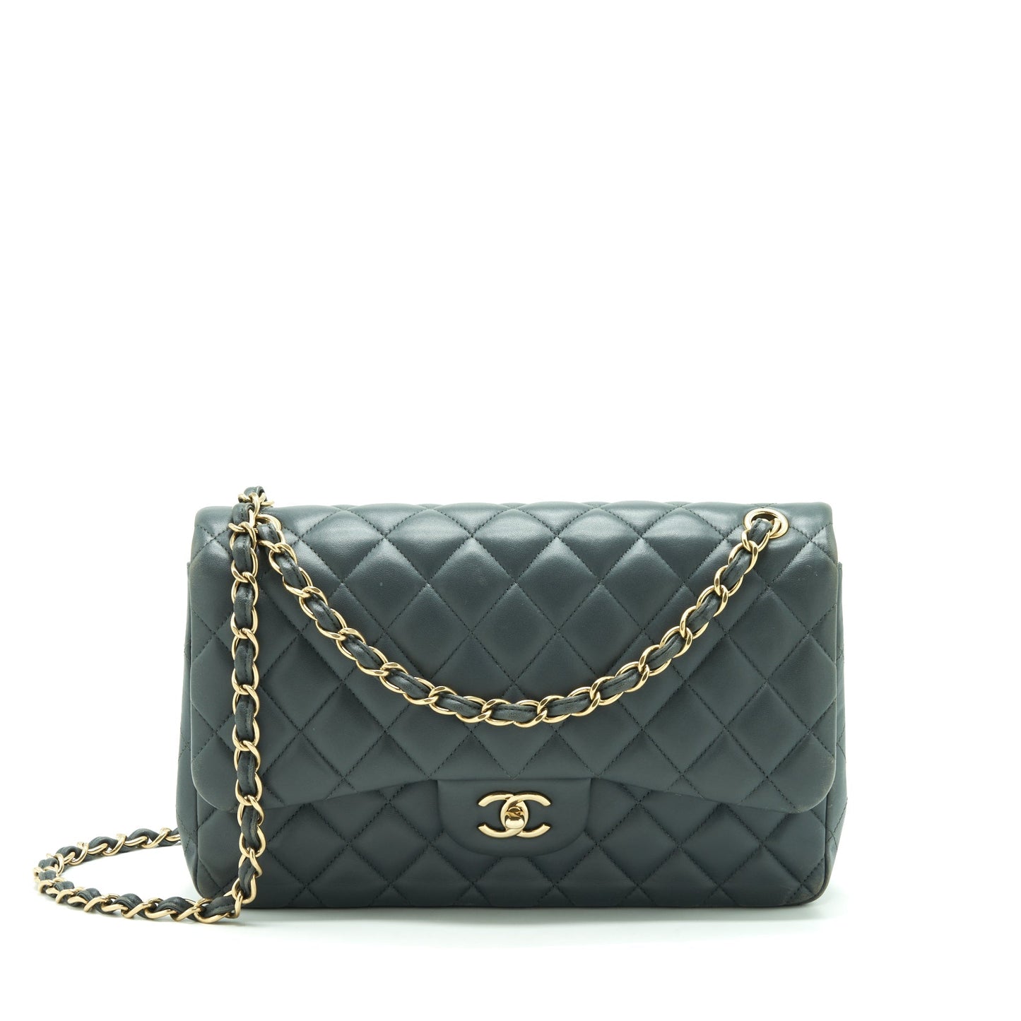 Chanel Jumbo Classic Double Flap Bag Lambskin Grey