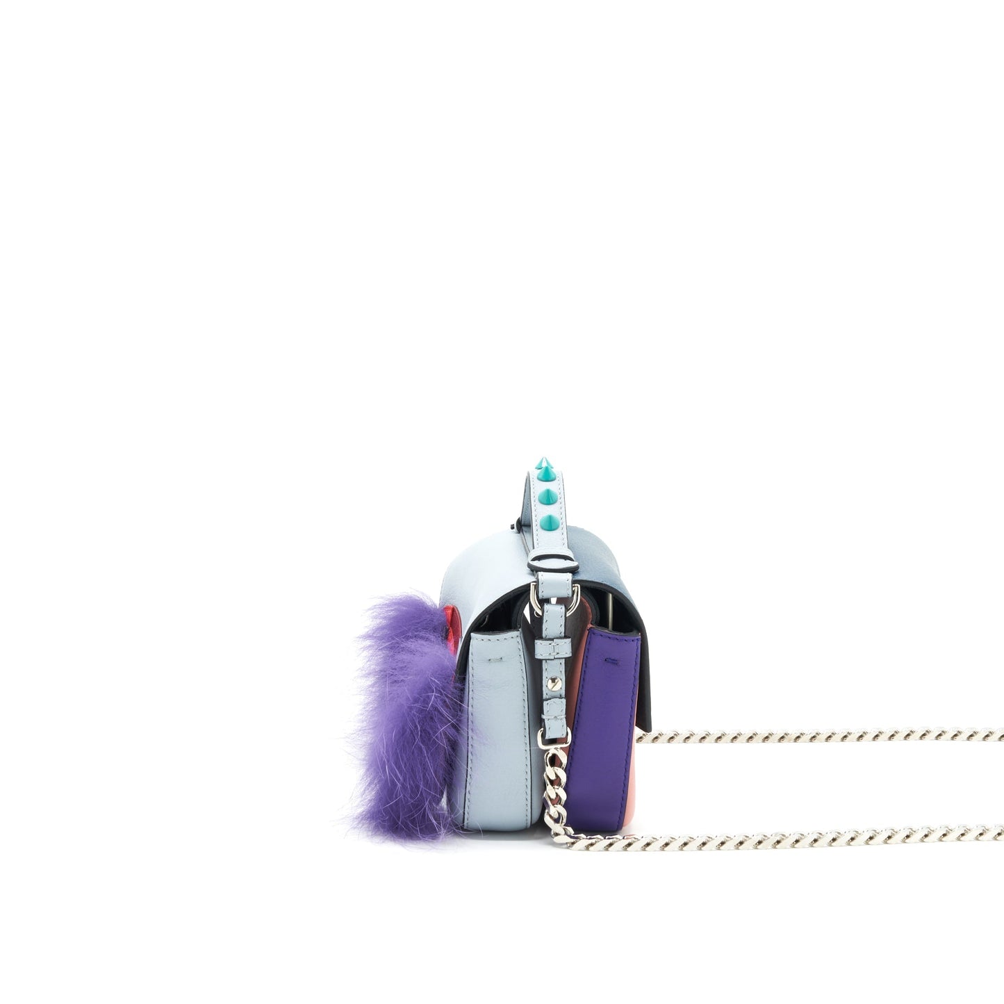 Fendi Micro Baguette Monster Double sided Purse Multi colour