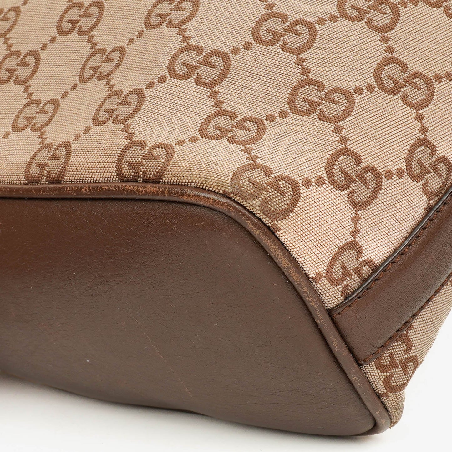 Gucci Monogram Canvas and Leather Hobo Shoulder Bag