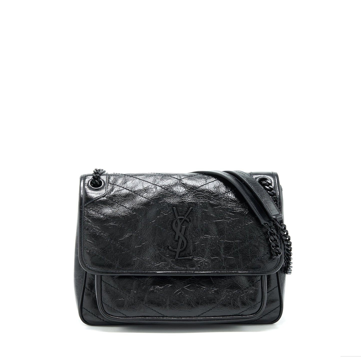 Saint Laurent Medium Niki Purse crinkled Vintage so black