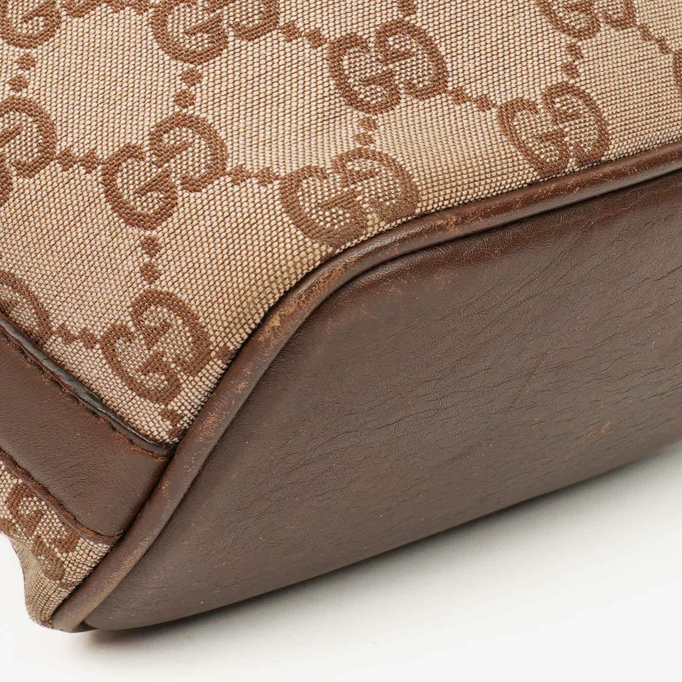 Gucci Monogram Canvas and Leather Hobo Shoulder Bag