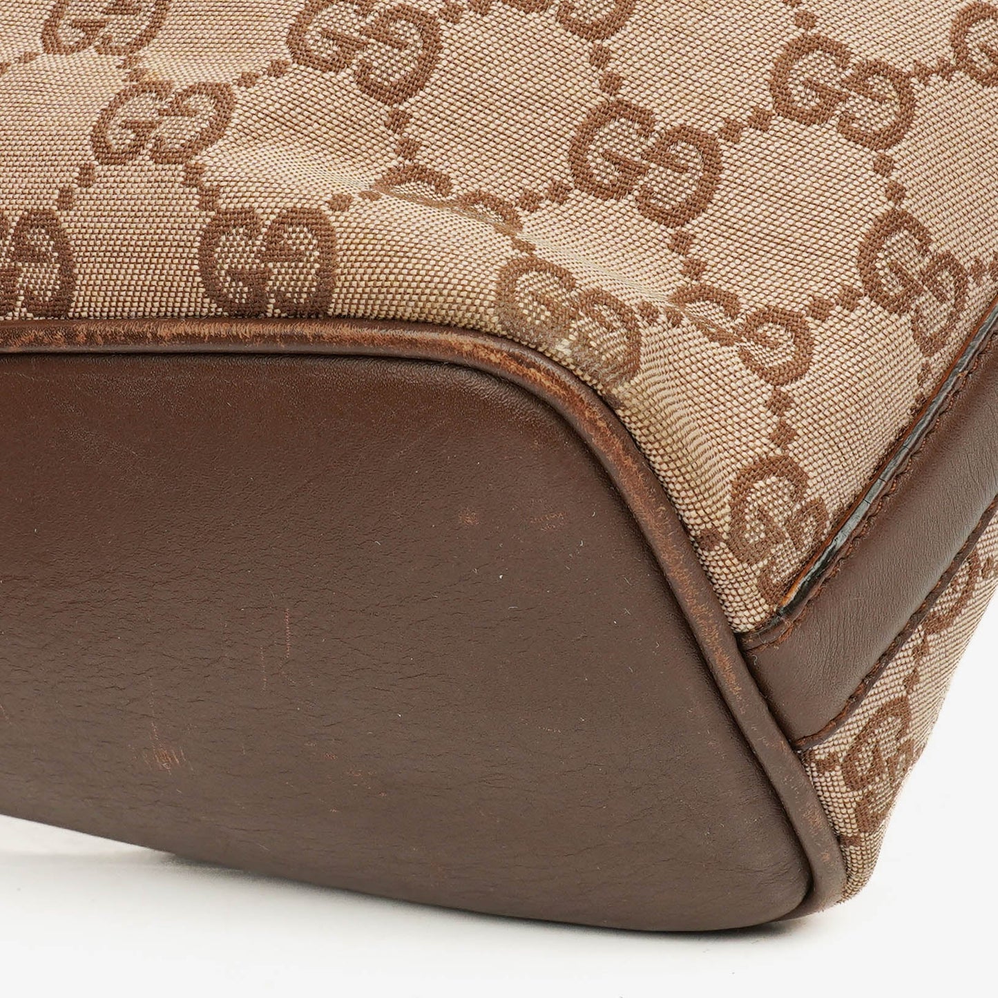 Gucci Monogram Canvas and Leather Hobo Shoulder Bag