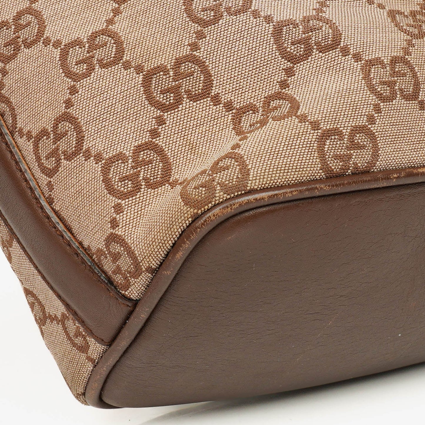 Gucci Monogram Canvas and Leather Hobo Shoulder Bag