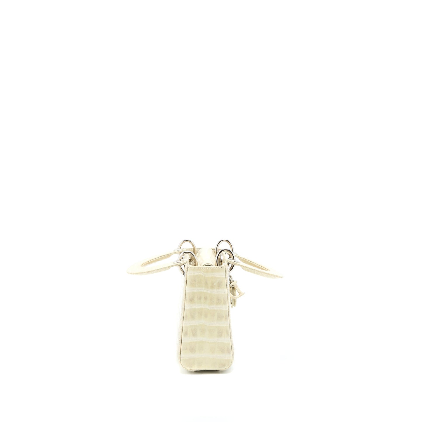 Dior Mini Lady Dior Himalayan Crocodile White