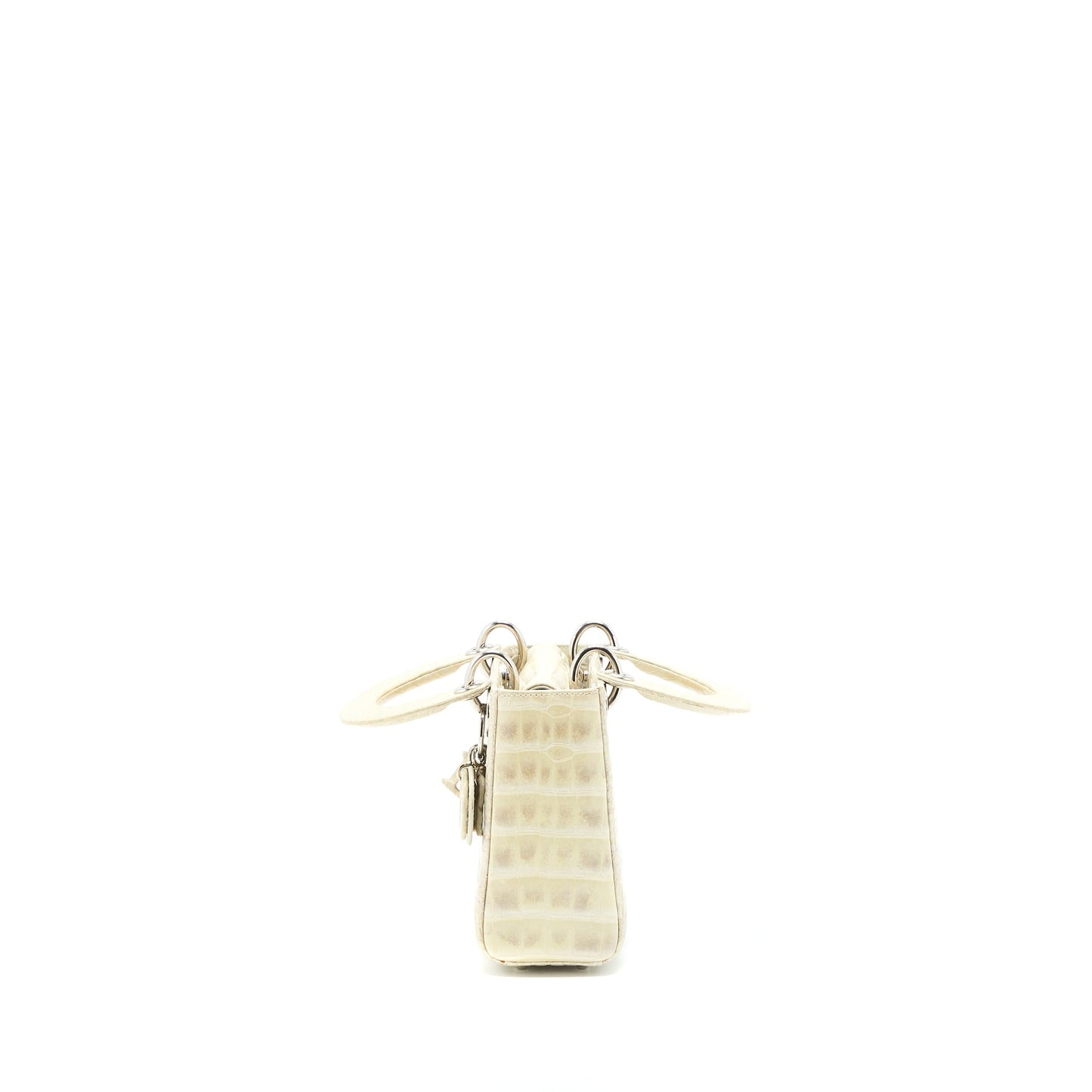 Dior Mini Lady Dior Himalayan Crocodile White