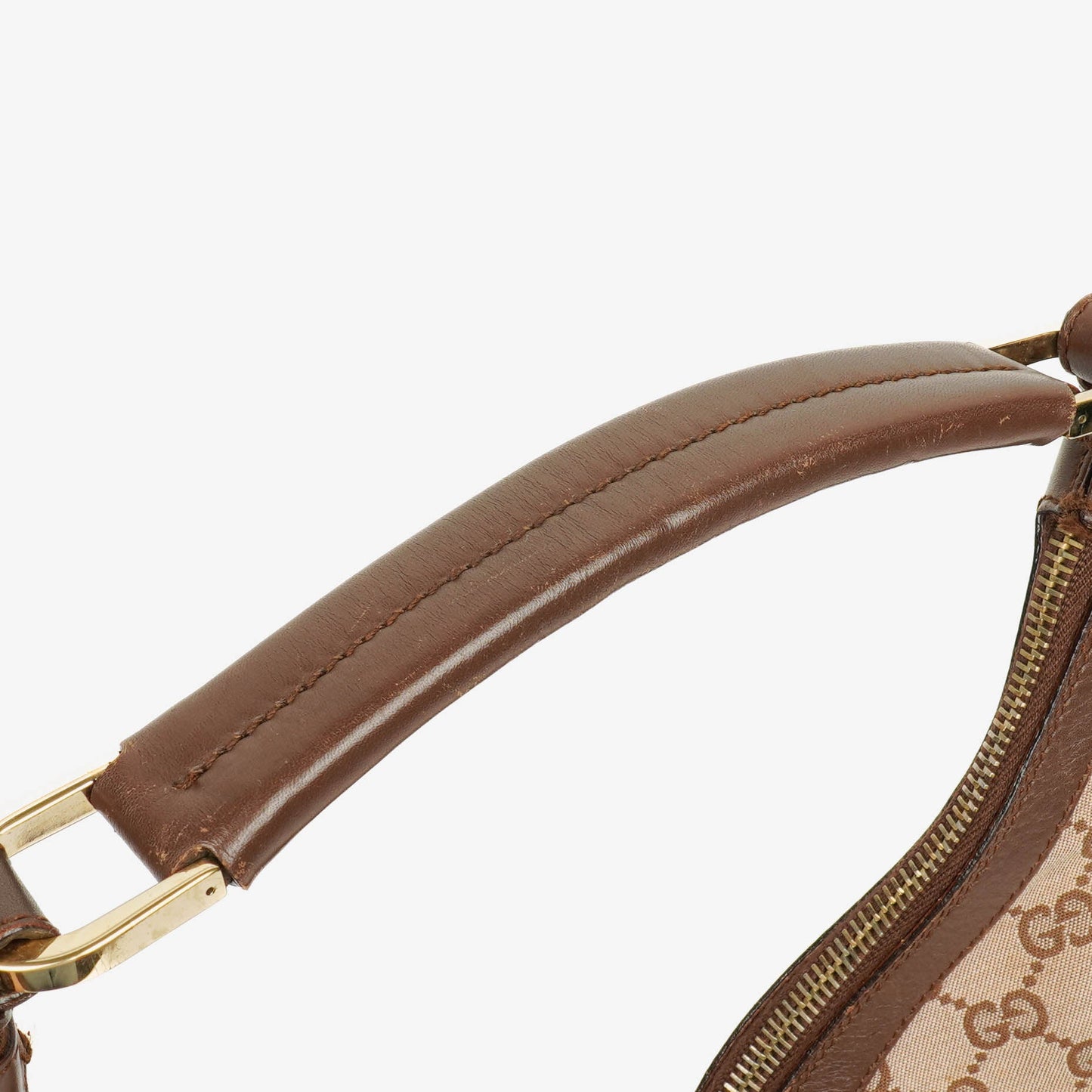 Gucci Monogram Canvas and Leather Hobo Shoulder Bag