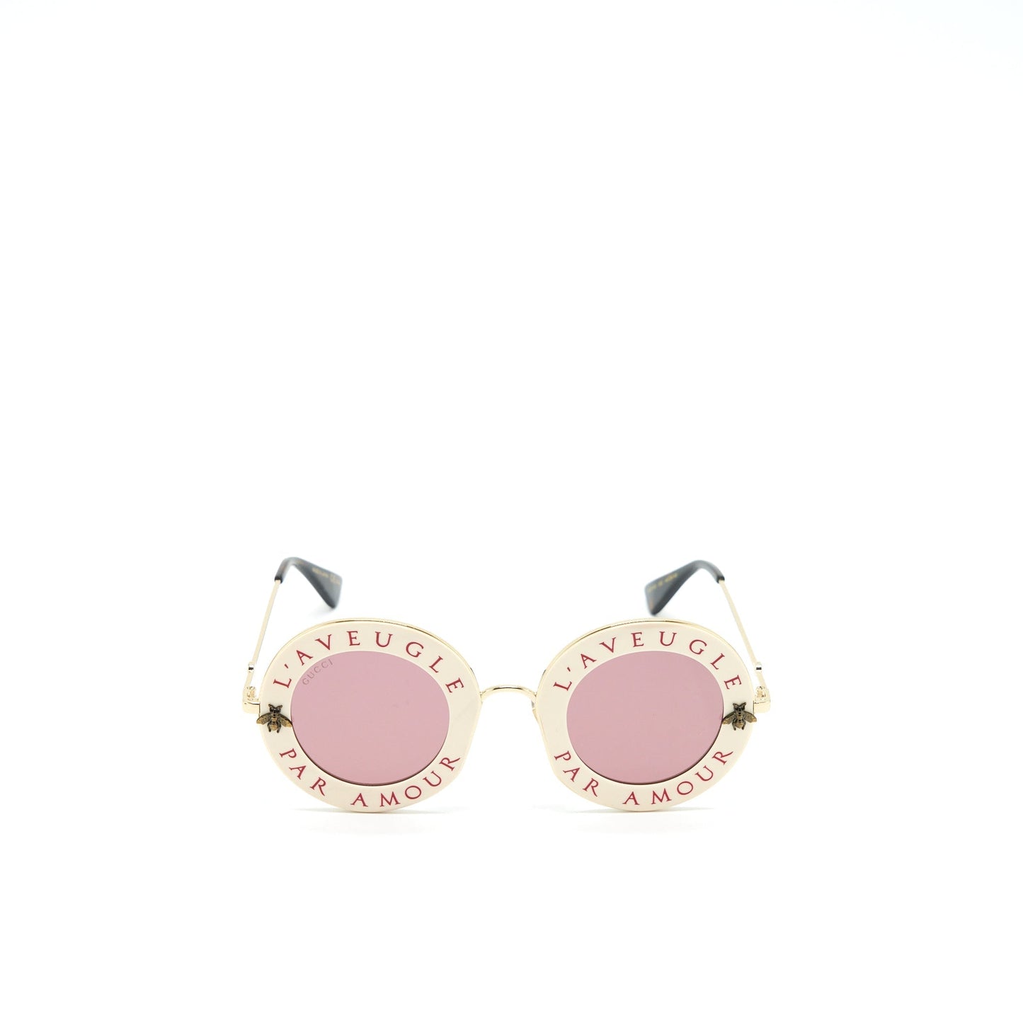 Gucci L?aveugle Par Amour Sunglasses White/Multicolour