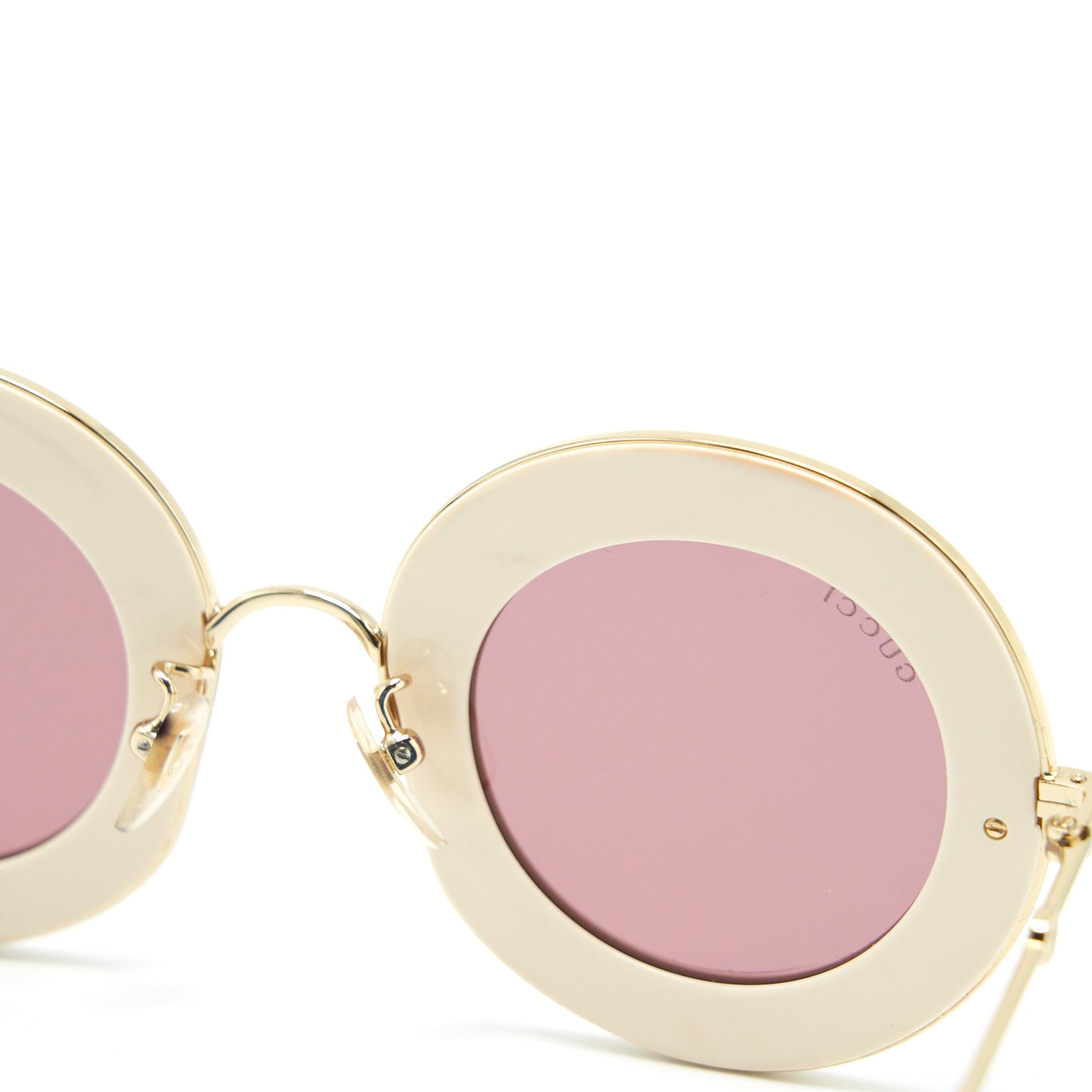 Gucci L?aveugle Par Amour Sunglasses White/Multicolour
