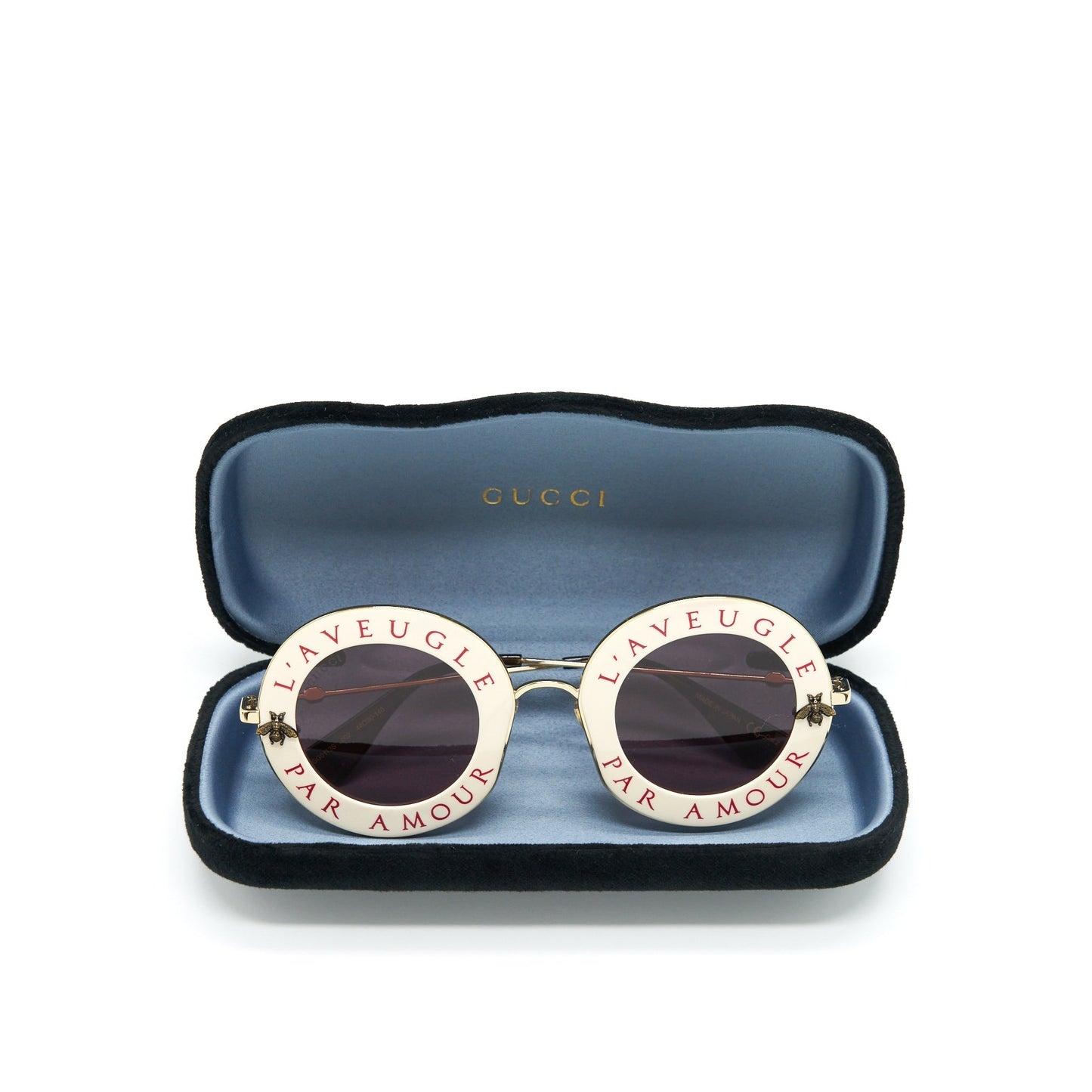 Gucci L?aveugle Par Amour Sunglasses White/Multicolour