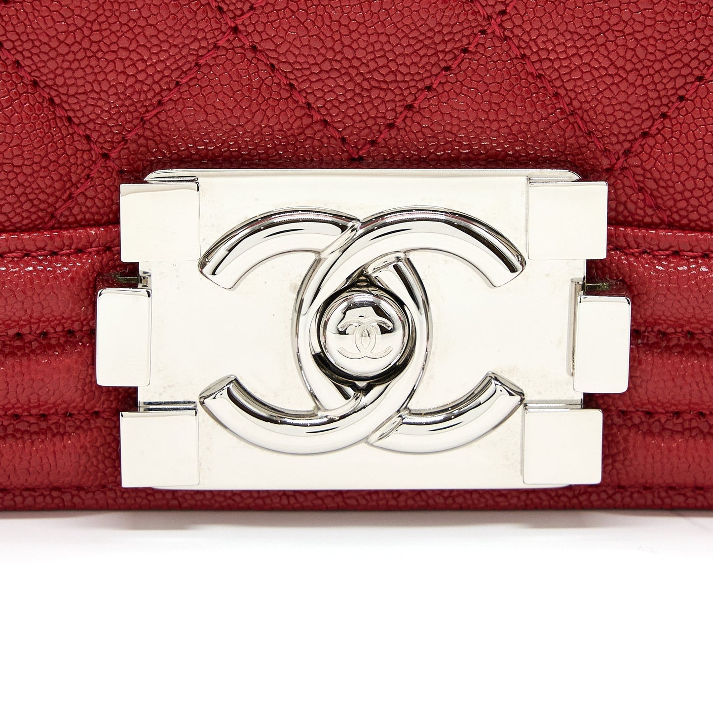 Chanel Medium Boy Bag Caviar Red