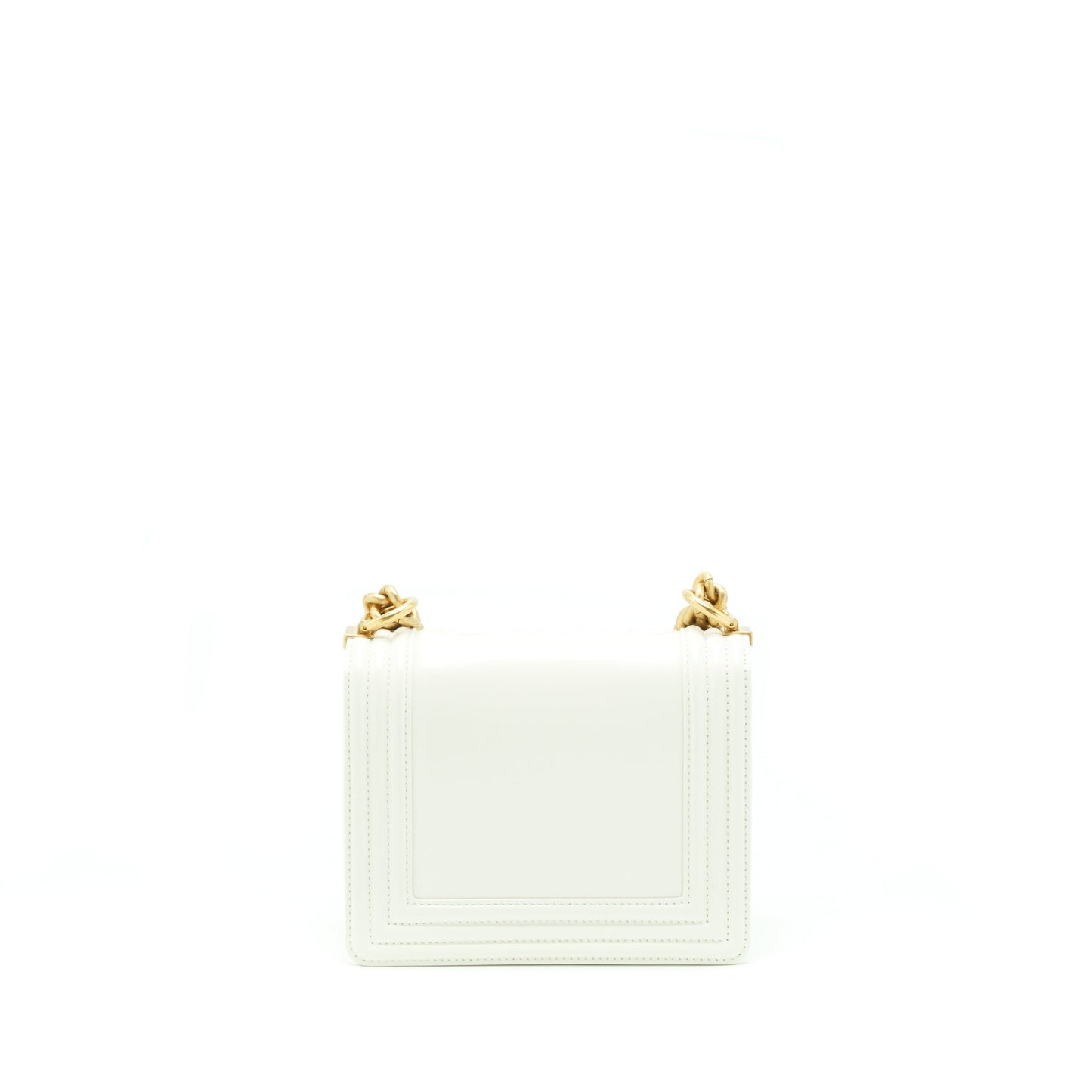 Chanel Mini Boy Handbag Calfskin White