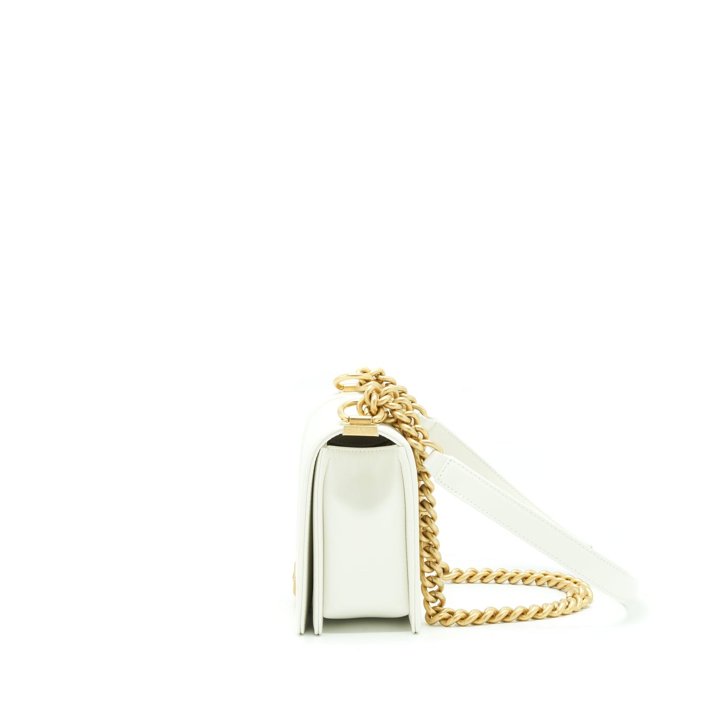 Chanel Mini Boy Handbag Calfskin White