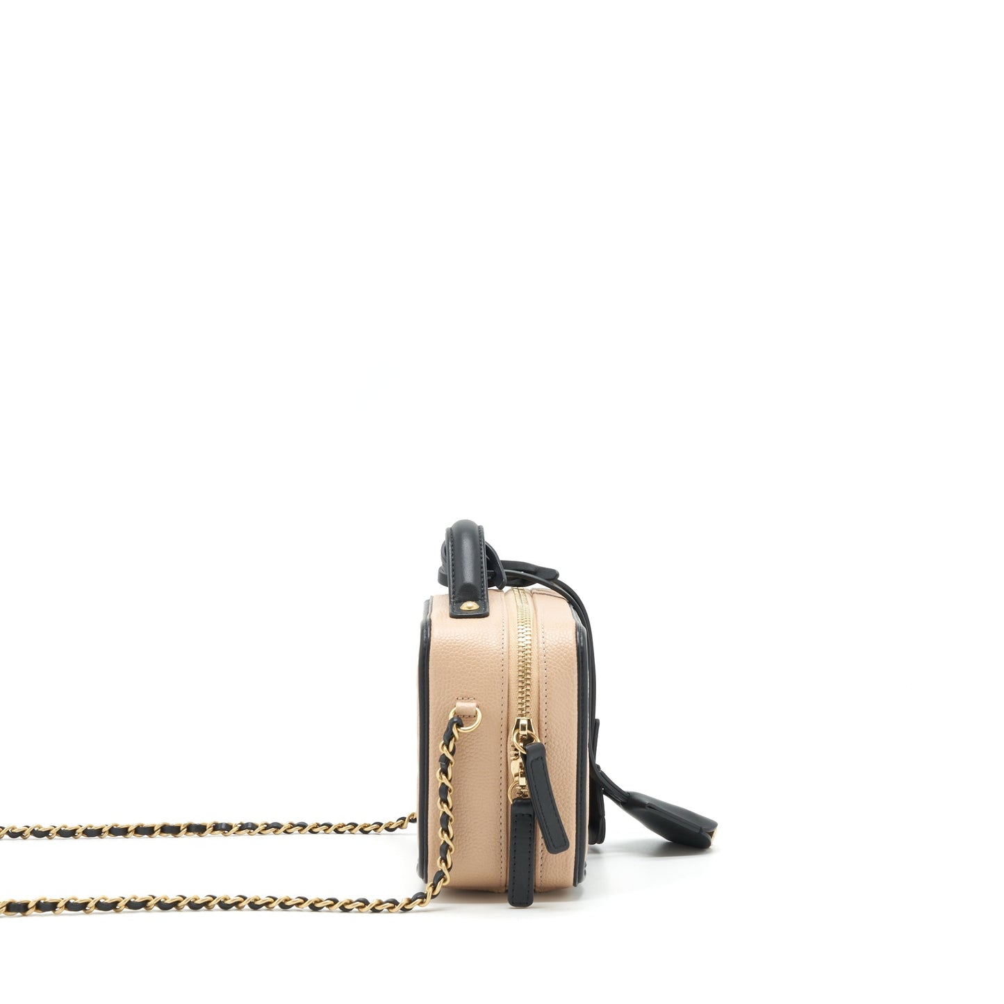 Chanel Mini Vanity Filigree Caviar Beige / Black L