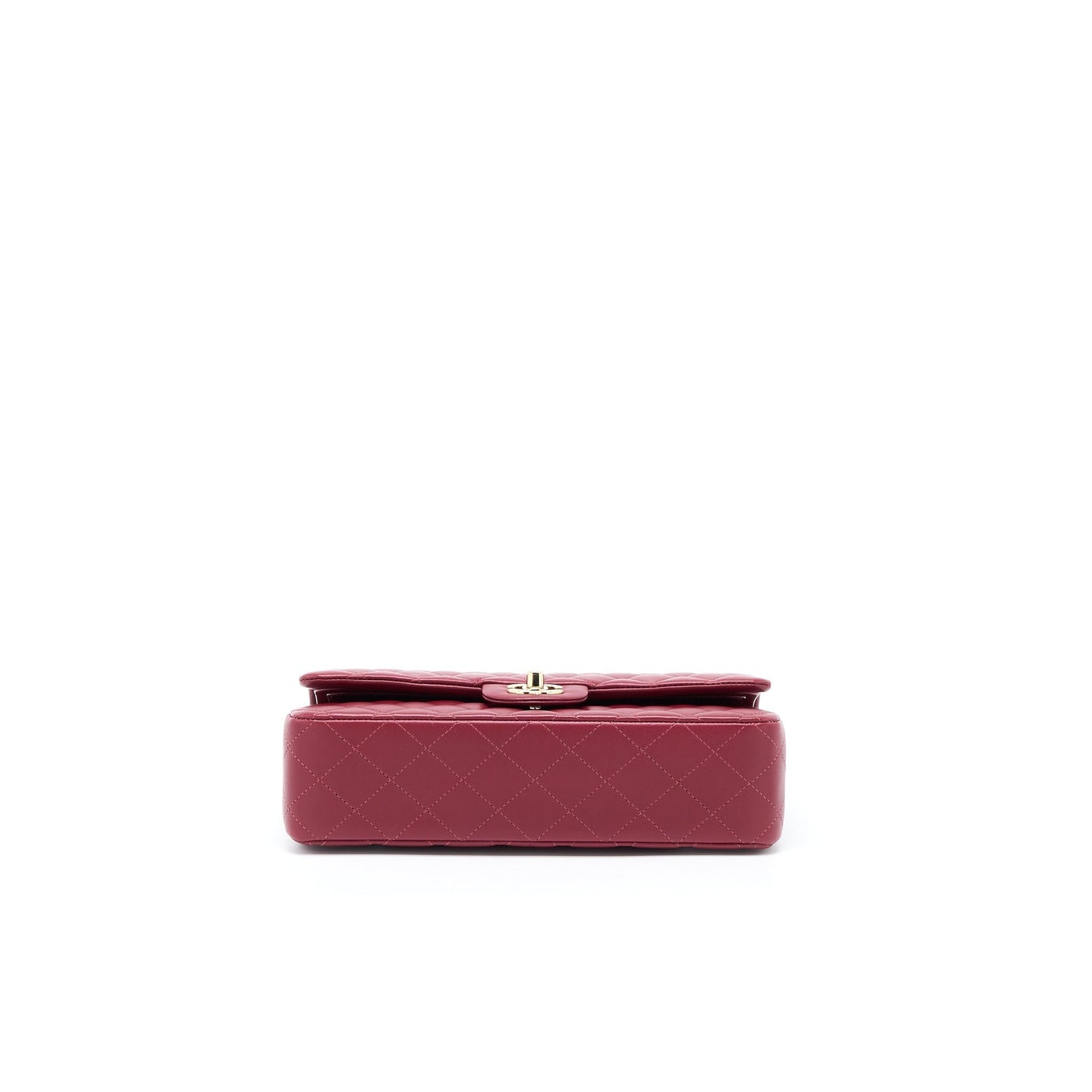Chanel Medium Classic Flap Bag Lambskin Dark Red L (Microchip)