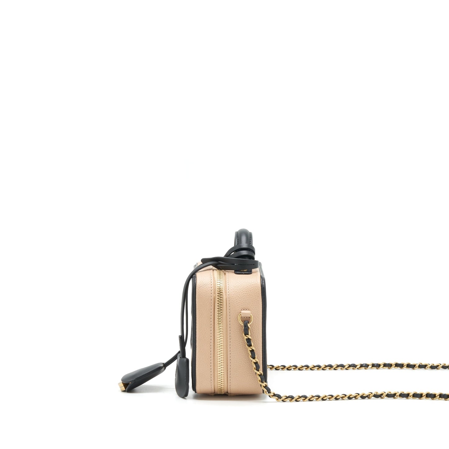 Chanel Mini Vanity Filigree Caviar Beige / Black L
