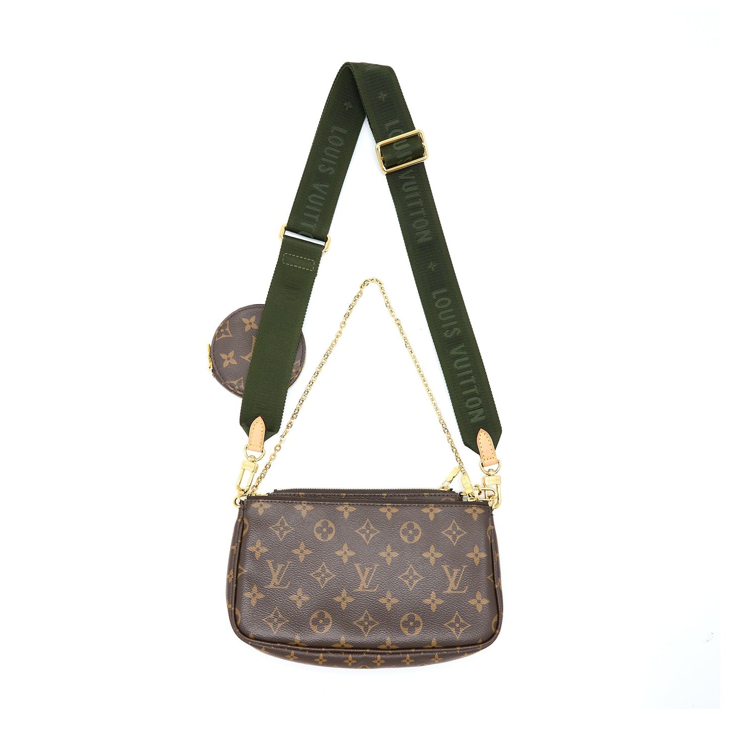 Louis Vuitton Multi Pochette With Khaki Strap GHW