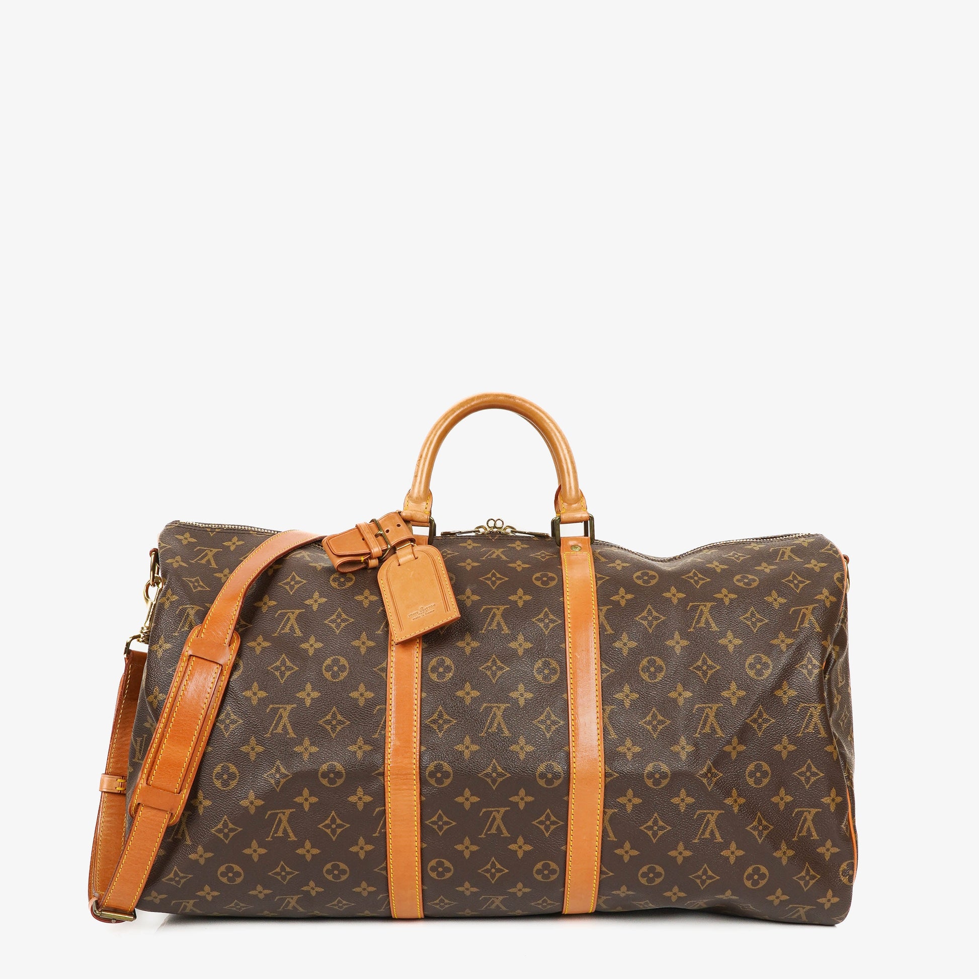 Louis Vuitton Keepall 55 Bandoulière Monogram Canvas Travel Bag