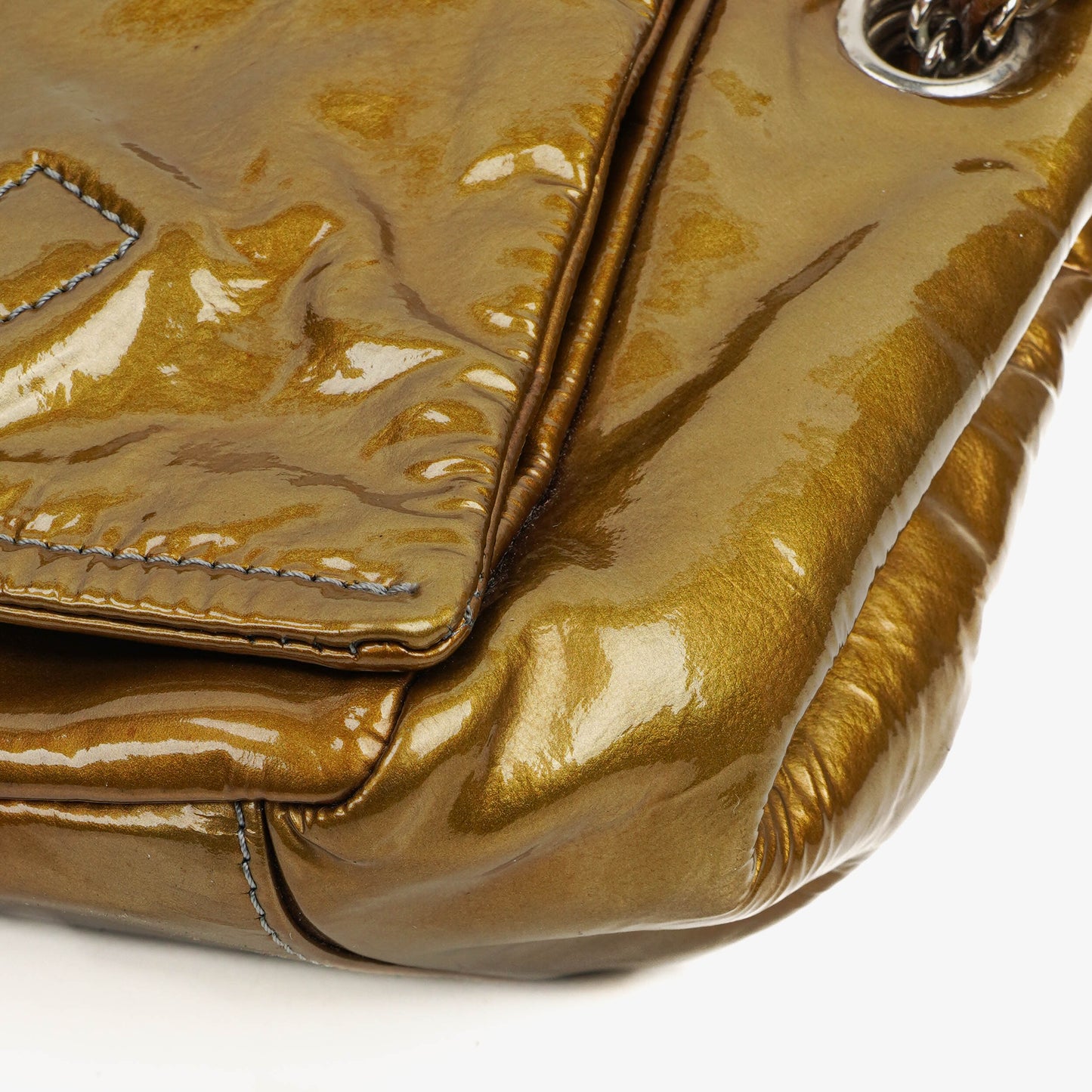 Chanel Accordion Patent Leather CC Flap Bag
