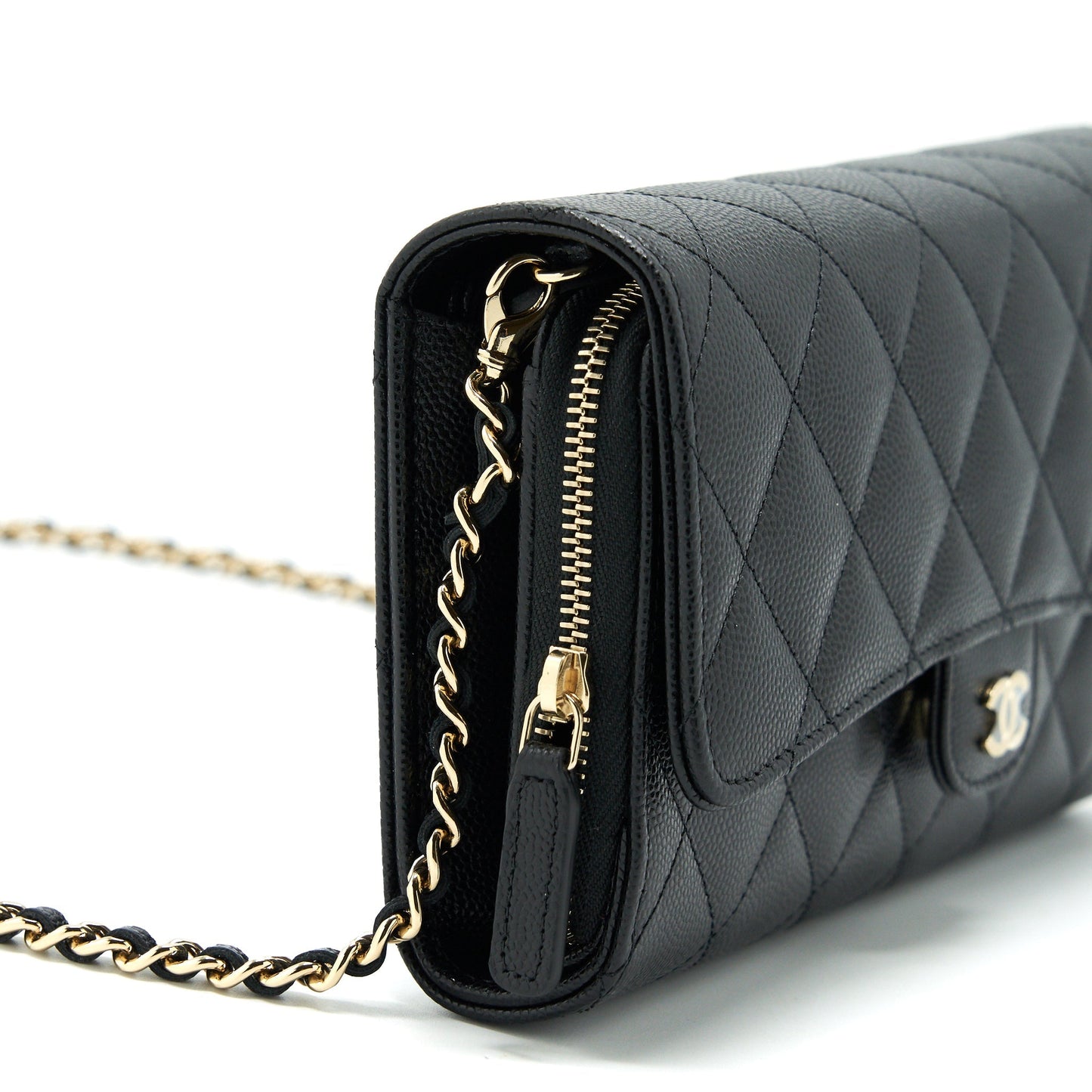 Chanel 22C 3 in 1 Wallet on Chain Caviar Black L