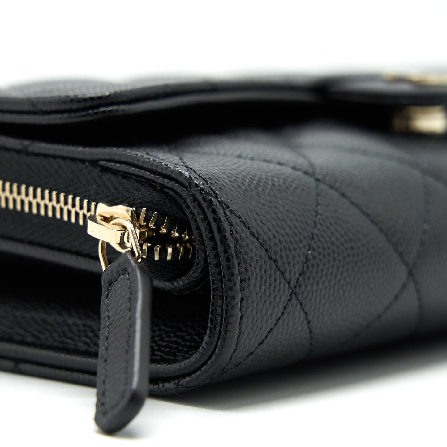 Chanel 3 In 1 Wallet On Chain Black Caviar L
