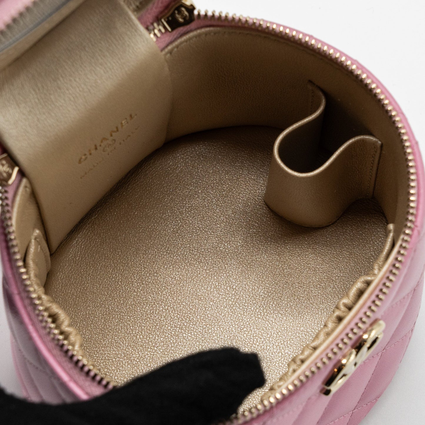 Chanel Top Handle Vanity Case Lambskin Pink L