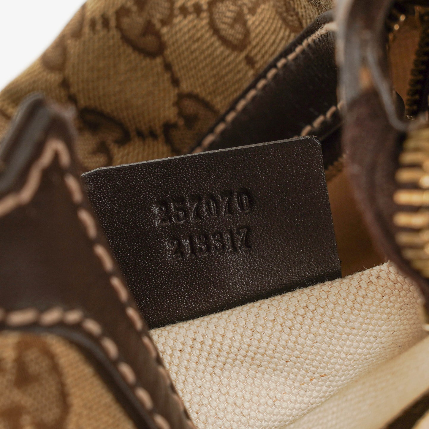 Gucci Lovely Medium Beige/Ebony GG Canvas Hobo Bag