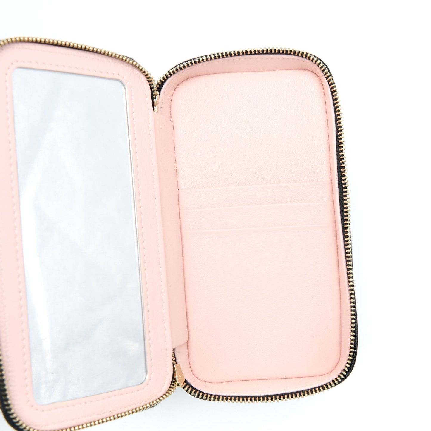 Chanel Vanity Case Glazed Lambskin Black L