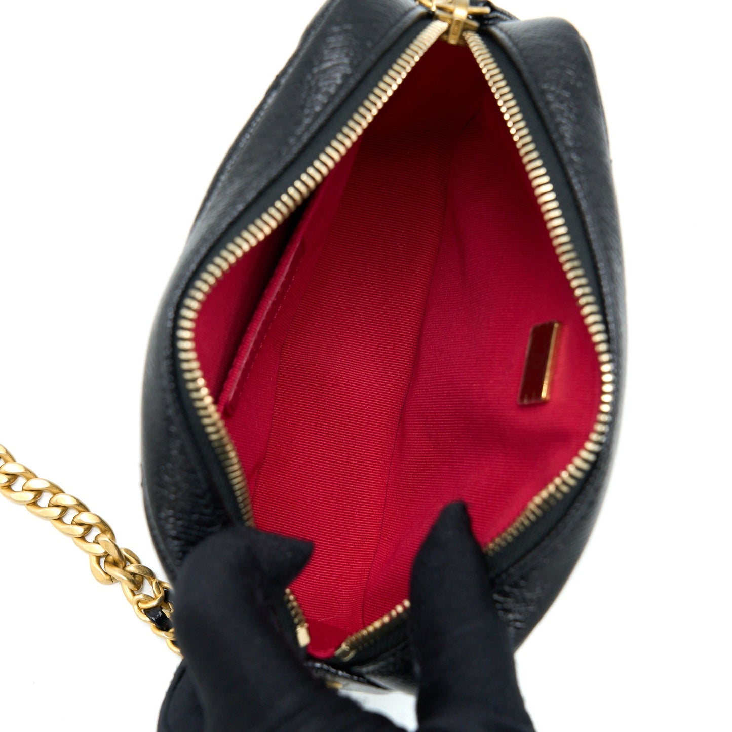 Chanel 22P Camera Crossbody Bag Caviar Black