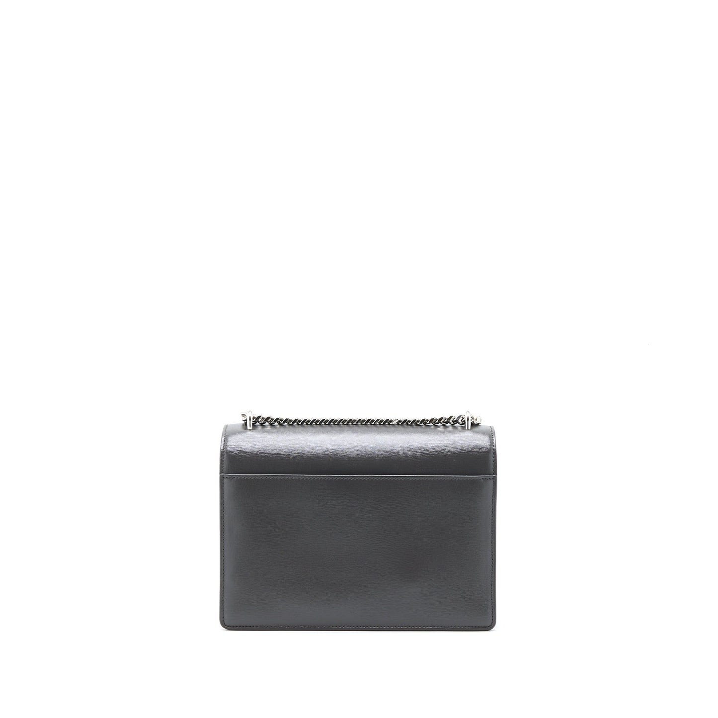 Saint Laurent Sunset Chain Purse Calfskin Dark Grey