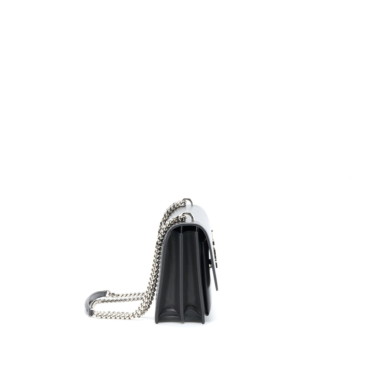 Saint Laurent Sunset Chain Purse Calfskin Dark Grey