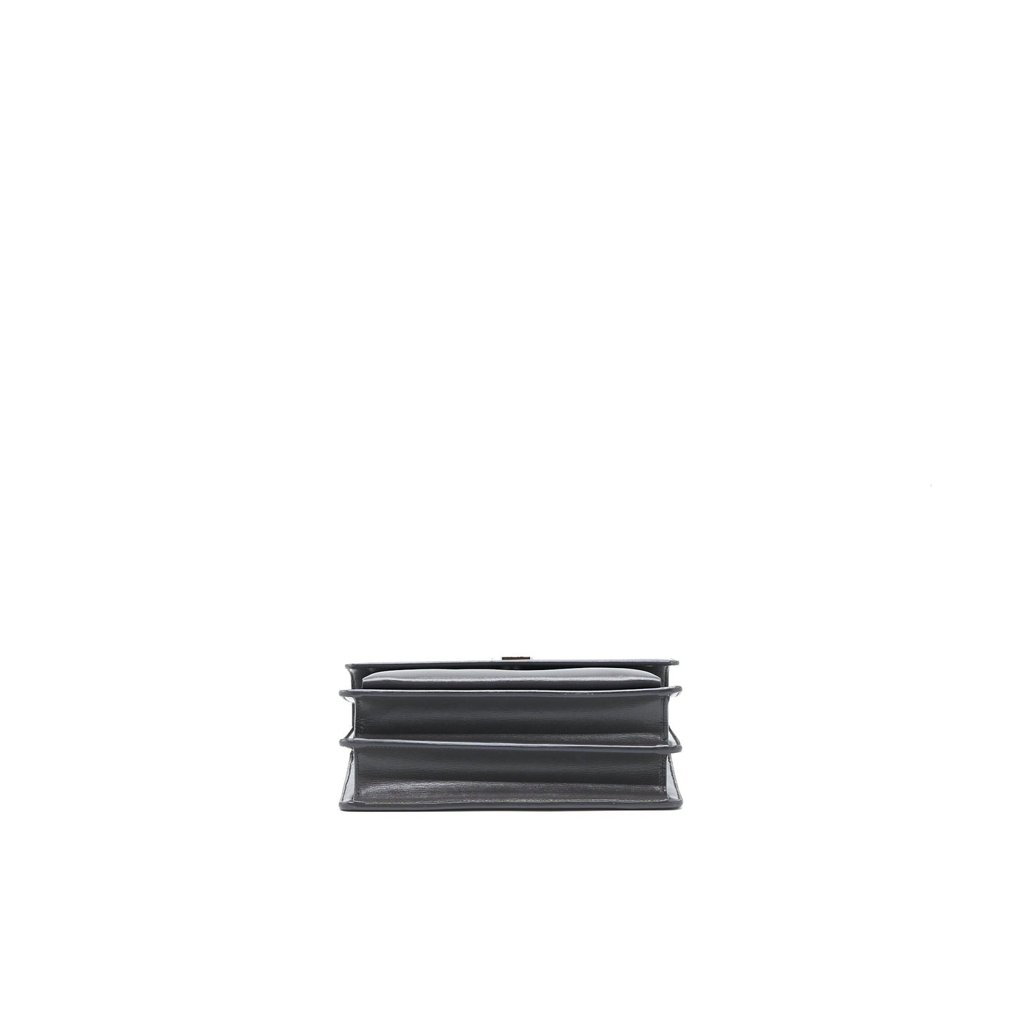 Saint Laurent Sunset Chain Purse Calfskin Dark Grey
