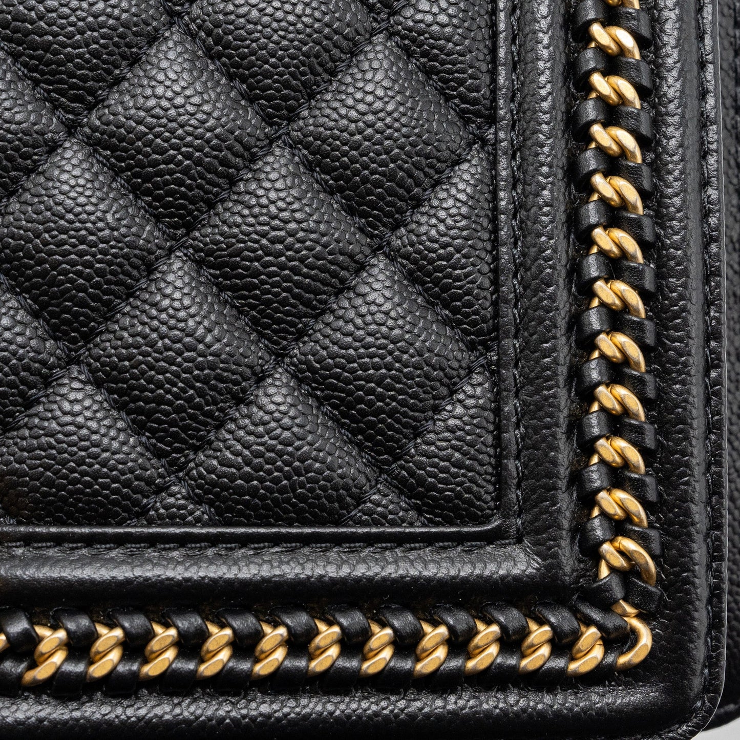 Chanel Medium Boy Bag Limited Edition Caviar Black  (microchip)