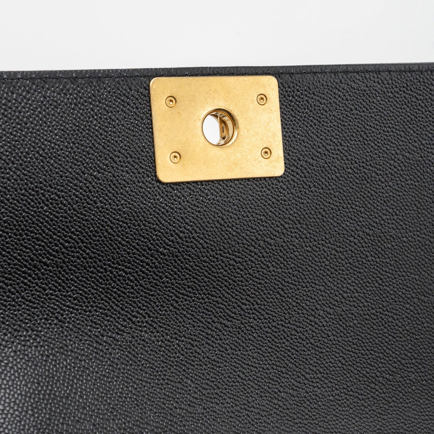 Chanel Medium Boy Bag Limited Edition Caviar Black  (microchip)