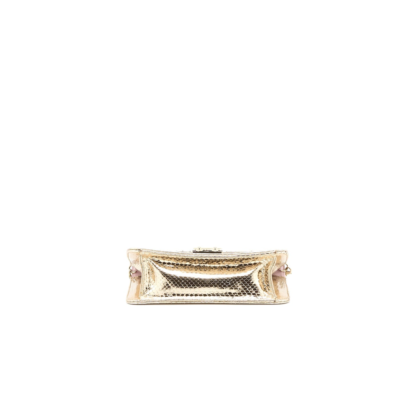 Dior Flap Purse with Chain Python Gold
