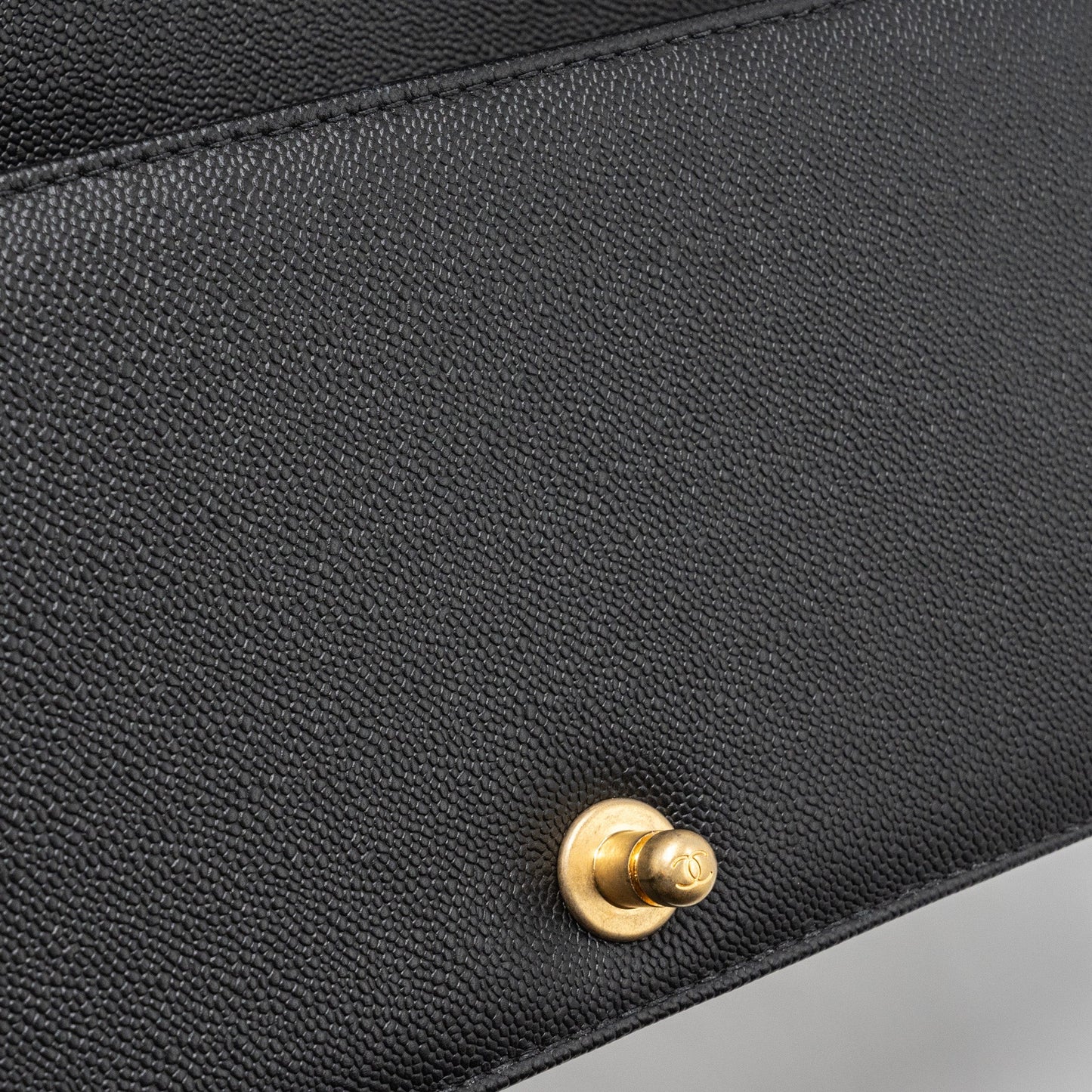 Chanel Medium Boy Bag Limited Edition Caviar Black  (microchip)