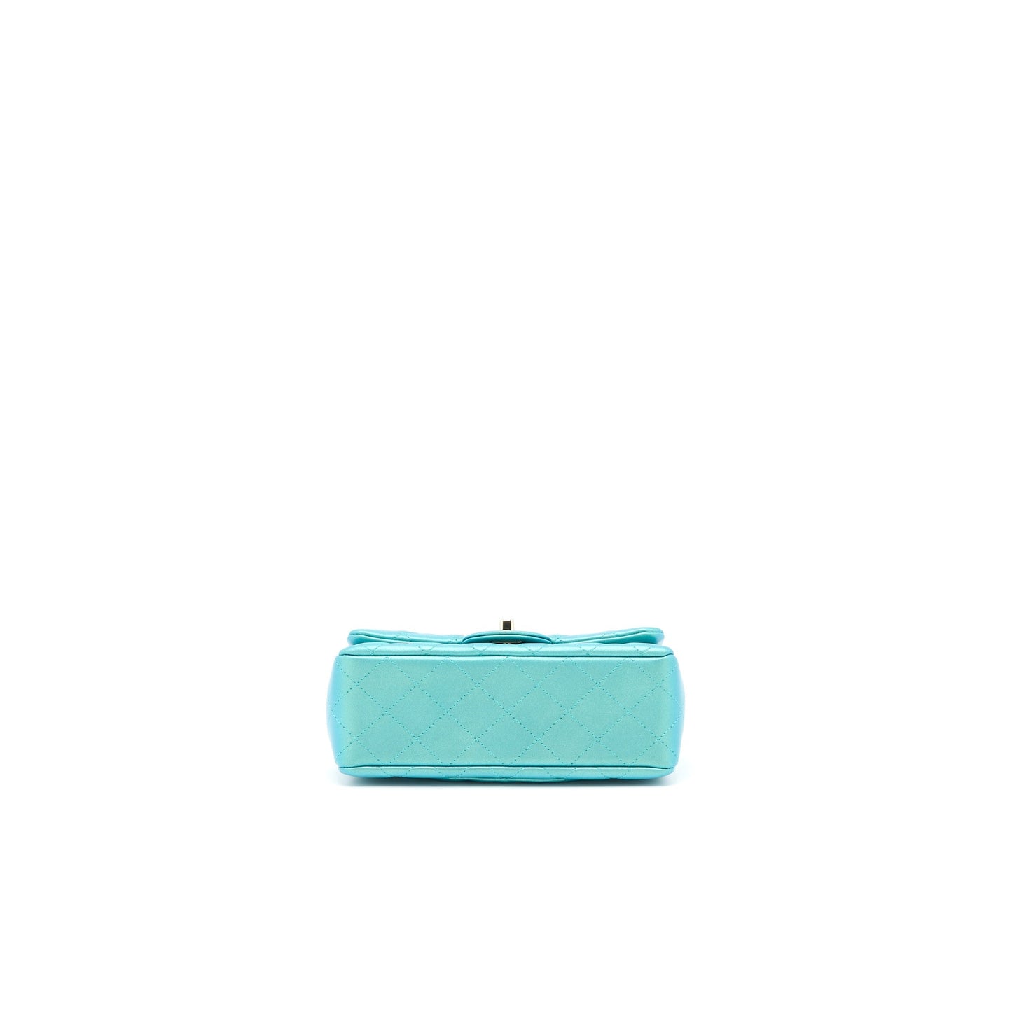 Chanel 21S Mini Rectangular Flap Bag Calfskin Iridescent Green L