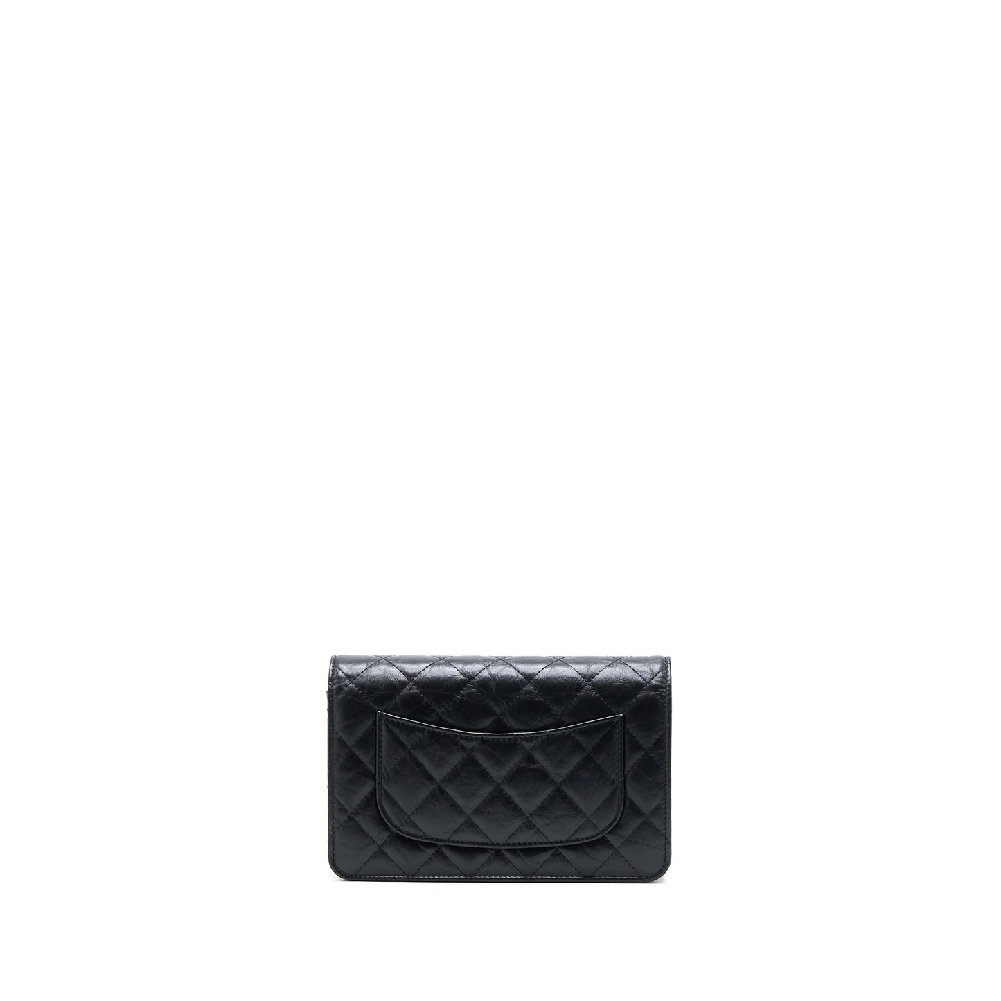 Chanel 2.55 Reissue Wallet on Chain Aged Calfskin Black Brushed  (Microchip)
