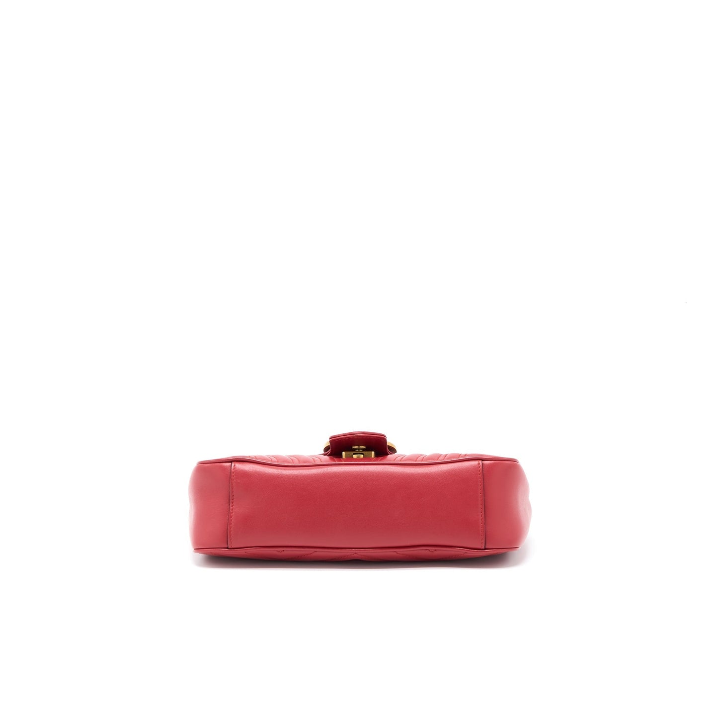 Gucci Small GG Marmont Matelasse Shoulder Bag Calfskin Red