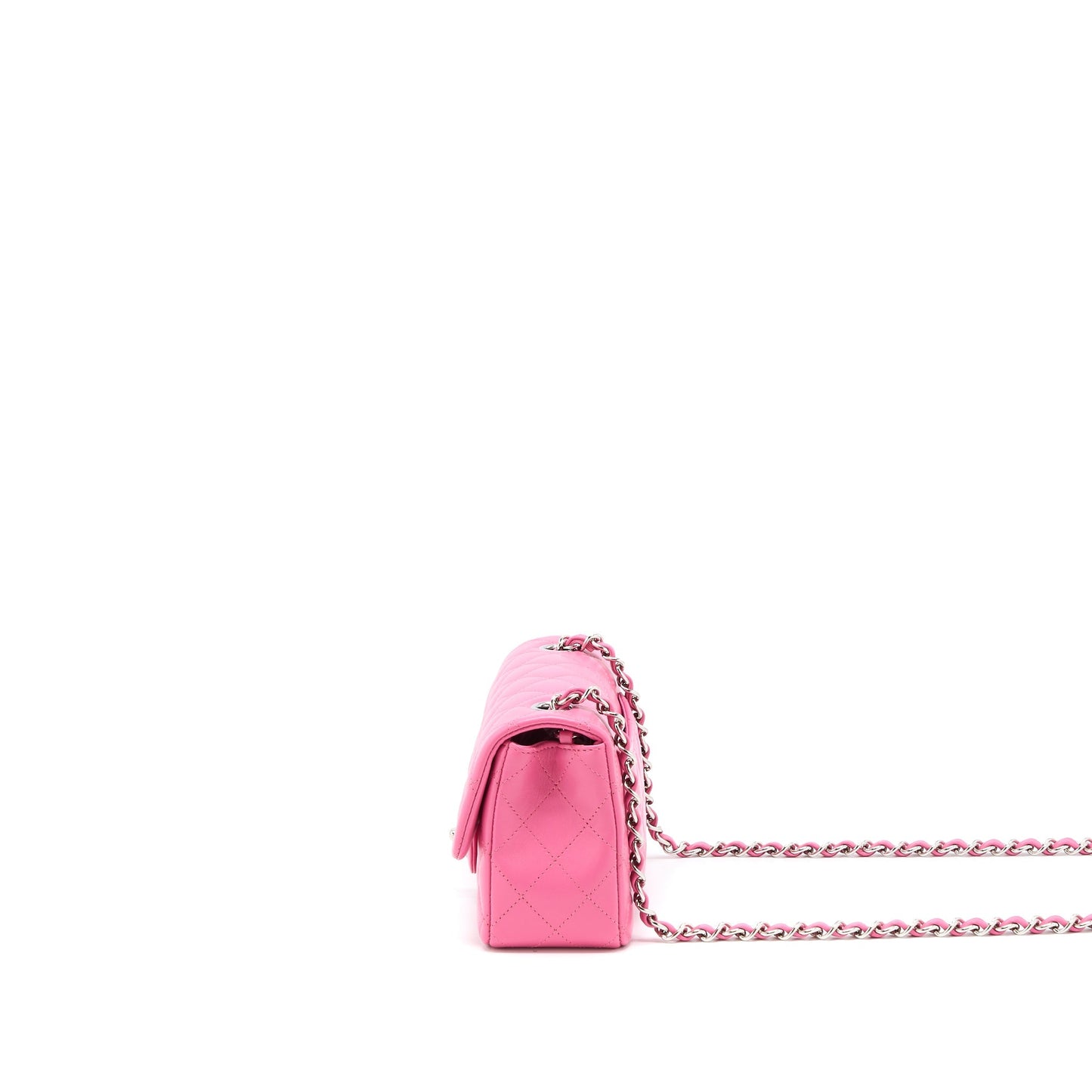 Chanel Classic Mini Rectangular Flap Bag Lambskin Pink