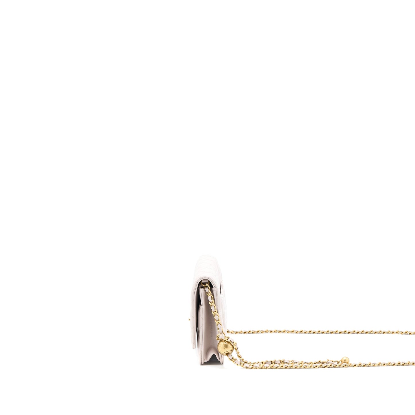 Chanel Pearl Crush Wallet on Chain Lambskin Lialic/Light Purple Brushed  (Microchip)